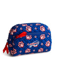 Women's Cotton Nfl Medium Cosmetic Makeup Organizer Bag (Multiple Teams Available), Dallascowboysonblue/Graybandana, One Size