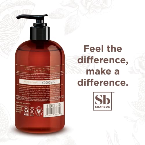 Soapbox Coconut Milk & Sandalwood Liquid Hand Soap Combo Pack, 3 Pack of 12oz Bottles + 64oz Half Gallon Refill