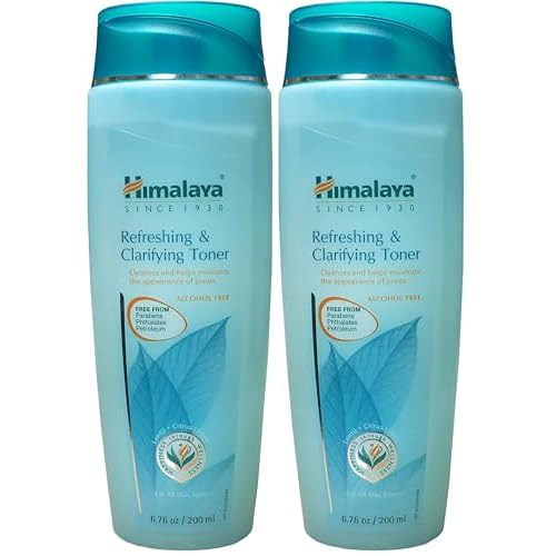 Himalaya Refreshing & Clarifying Toner for Clear Skin and a Deep Clean, Recedes Oil & Minimizes Pores, 6.76 oz (Pack of 2)