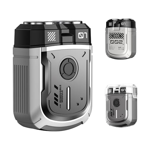 Mini Shaver, Portable Travel Shaver, Mini Shavers for Men, Rotary Dual Blades IPX7 Waterproof Cordless USB C Rechargeable Electric Razor