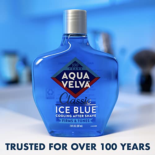 Aqua Velva After Shave Bundle, Musk After Shave Cologne, 3.5 oz + Classic Ice Blue After Shave, 3.5 oz