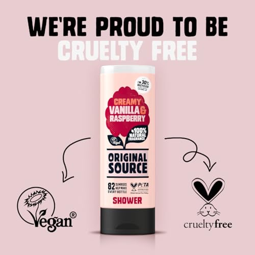 Cussons Vanilla Milk and Raspberry Original Source Shower Gel