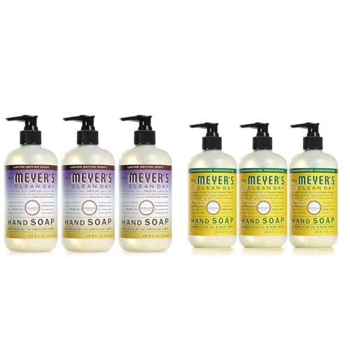MRS. MEYER'S CLEAN DAY Hand Soap, Made with Essential Oils, Biodegradable Formula & Liquid Hand Soap, Made with Essential Oils, Biodegradable Formula