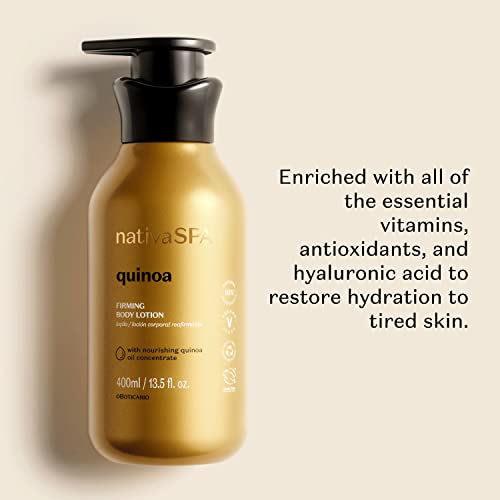 Nativa SPA by O Botic?rio, Quinoa Firming Ritual Bundle: Body Lotion (13 fl oz) and Body Oil (6.8 fl oz)