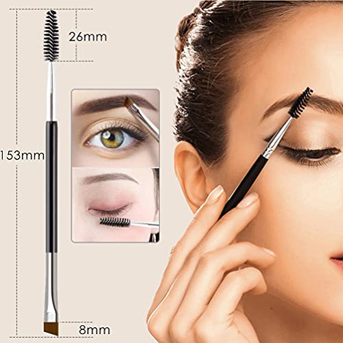 KINGMAS 9PCS Eyebrow Trimmer Kit, Face Razors, Facial Trimmer Shaver, Eyelash Comb, Angled Brush, Grooming Scissors, Brow Tweezers for Women