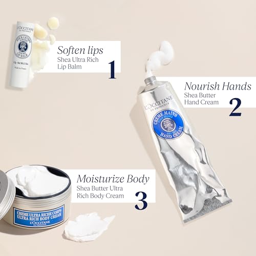 L'OCCITANE 10% Organic Shea Butter Ultra Rich Lip Balm Stick, Moisturizes, Nourishes, Repairs & Softens Dry, Chapped Lips, Long Lasting, Vegan