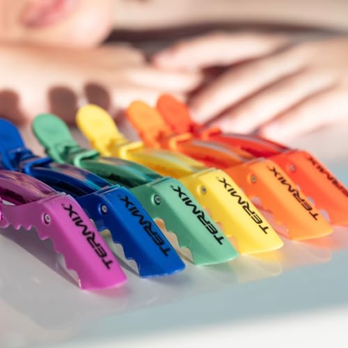 Termix Professional Pride Tweezers 6 Units with Non-Slip Handle, Strong Grip for All Hair Types and Ergonomic Design