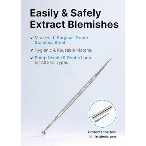 EasyDerm 4-Type Acne Patches Variety Set and 2-in-1 Pimple Popper Tool