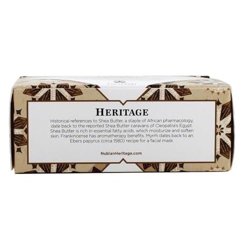 Nubian Heritage Bar Soap, Raw Shea and Myrrh 5 Ounce (Pack of 6)