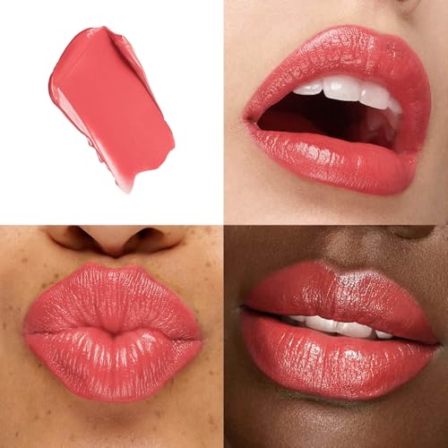 2-Pack Petal Pink&Latte Brown Moisturizing Lipstick Set ? Hydrating Creamy Lip Color for Dry, Cracked Lips, Weightless Glossy Lip Balm with Vitamin E, Long Lasting Vegan Lipstick