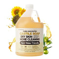 Pure Castile Soap Liquid 126 fl oz, Natural Organic Hand Soap, For Dry Skin, Hand, Face, Body £¦ Home Cleaning, Fragrance Free Vegan Hard Water Friendly-Unscented 3.75L