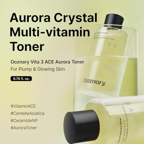 Vita 3 Aurora Toner with Vitamin ACE and Triple Centella and Sea Buckthorn Water for Radiant Glow & Extra Hydration | Korean Skin Care | 6.76 fl.oz 200ml