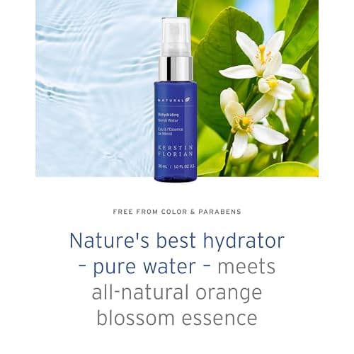 Kerstin Florian Neroli Water Face Mist | Orange Blossom Aromatherapy Spray | Hydrate & Refresh Skin with Probiotics & Peptides | All Natural | Vegan | Cruelty Free (1.0 fl oz)