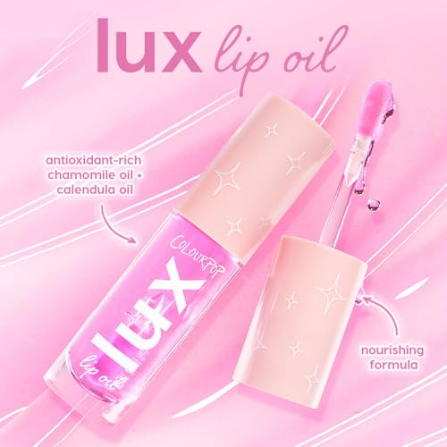ColourPop Lux Lip Oil - Hydrating, Sheer Tinted Lip Oil Formulated with Antioxidant-Rich Chamomile Extract & Calendula Oil - Non-Greasy, Nourishing Clear Oil - Dew Drop (0.16 oz)