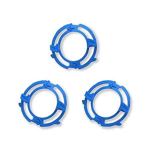 3PCS Shaver Head Blade Holder Plate Fits for Series 5000, 3PCS Razor Retaining Lock-Ring Blue Blade Retaining Rings for SH50 Series