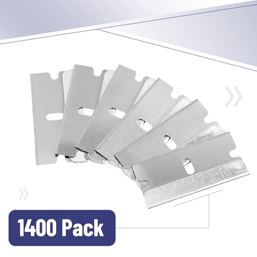Bates- Single Edge Razor Blades, 1400 Pack, Silver, Carbon Steel Razor Blades Single Edge Blades