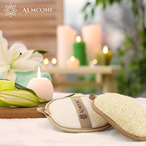 Premium Exfoliating Loofah Pad Body Scrubber and Back Scrubber, Made with Natural Egyptian Shower Sponge That Gets Your Body Clean