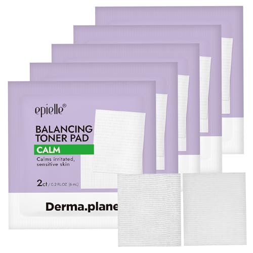 Epielle Balancing Toner Pads 5 Packs Individually Wrapped, Calming & Hydrating Irritated, Sensitive Skin with CICA & Salicylic Acid, Cotton Gauze & Glutathione Jelly, Korean Skin Care (5 Toner Pads)
