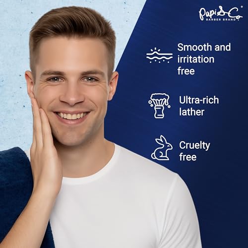 Papi & Co. Head & Beard Soft Shaving Solid Foam ? Lightly Scented Shaving Foam ? Travel Size, No Mess, Easy to Use ? Smooth, Comfortable Shave ? Classic Grooming Essential for a Clean, Fresh Look