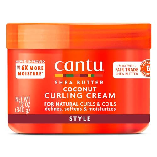 Cantu Coconut Curling Cream 12 oz & Grow Strong Strengthening Treatment 6 oz Bundle
