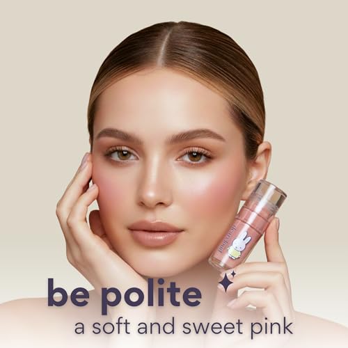dearcloud Miffy Gentle Crush Serum Blush ? Liquid Blush for Cheeks with Hyaluronic Acid ? Korean Beauty Makeup - .19 fl oz (Be Polite)