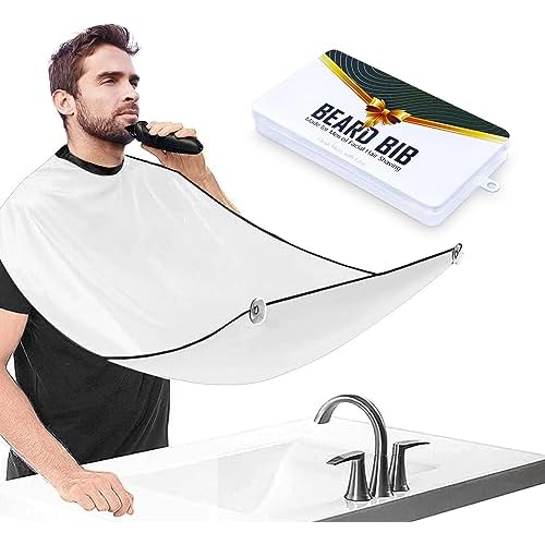 Beard Bib Beard Apron, Beard Gather£¬Shaving and Trimming, Non-Stick Grooming Cloth with 2 Suction Cups, Best Gifts for Men