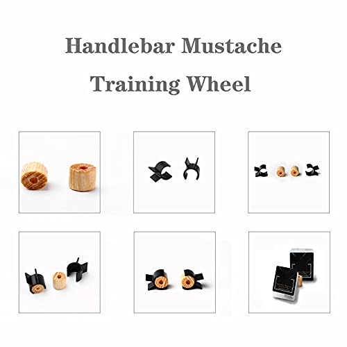 Mustache Training Wheel, 1 Pair Wood Gel Handlebar Mustache Training Mustache Shaping Wheel Beards Template Shaping Tools Mustache Styling Father Boy Husband Boyfriend