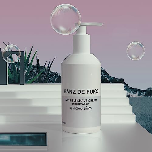 Hanz de Fuko Invisible Shave Cream for Men & Women ? Premium Shaving Cream, Great for Sensitive Skin ? Hypoallergenic Formula with Aloe Vera, Shea Butter, Acai ? Sulfate and Paraben Free ? 8 oz.
