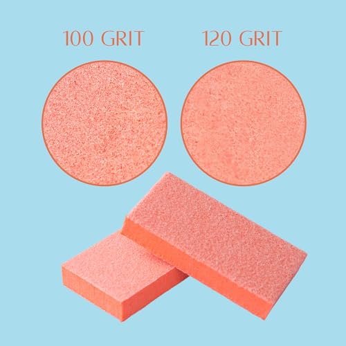 RED Nail Design Slim Disposable Nail Buffers - 1000 PCS, 100/120 Grit Single-Use Nail Buffing Blocks for Natural & Acrylic Nails - Precision Buffers for Manicure & Pedicure - Ideal for Salons & Home