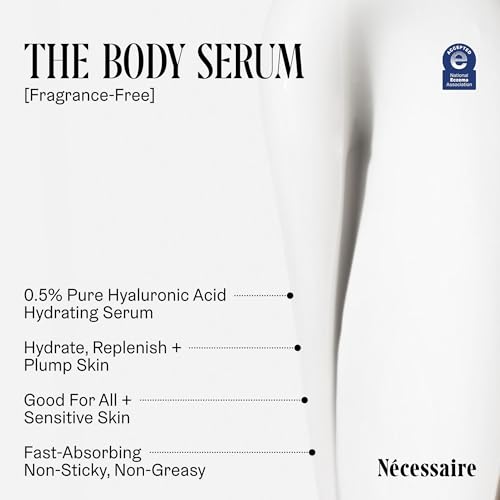 N?cessaire The Body Serum ? Fragrance-Free Hyaluronic Acid Body Serum for Women+ Men. Niacinamide Firming Body Lotion ? Fast-Absorbing for Sensitive + Eczema-Prone Skin. 150 ml / 5.1 fl oz.