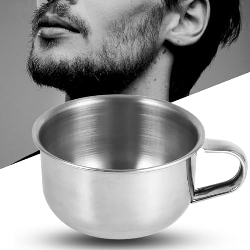 Stainless Steel Shaving Bowl Only, Stainless Steel Shaving Mug, Convenient Stylish Shave Bowl Easy to Wash, Suitable for Traditional Form of Shaving, 4.3 x 2.0in
