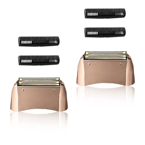 Shaver Replacement Golden Foil and Cutters Compatible with Andis 17155 Pro Lithium Titanium foil Shaver Replacement Heads(Rose Gold)