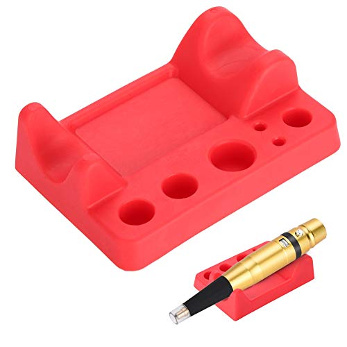Tattoos Accessories, Tattoo Ink Holder, Tattoo Ink Cups stand, for Manual Pen, Color Cup, Cotton Swab, 9 X 6.5 CM, Red