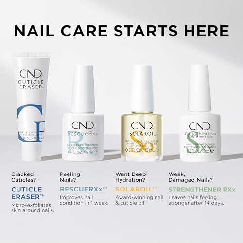 CND SolarOil Cuticle Oil, Natural Blend Of Jojoba, Vitamin E, Rice Bran and Sweet Almond Oils, Moisturizes and Conditions Skin, Pack Of 1, 0.125 fl oz