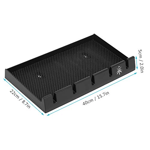 Salon Barber Clipper Tray Anti-Slip Salon Clippers Organizer Razor Case with 5 Slots Professional Hair Trimmer Holder
