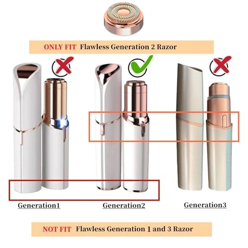 Facial Hair Remover Replacement Heads Generation 2 for Finishing Touch Flawless Facial Hair Removal Tool for women,Double Halo Painless and Smooth As Seen On TV.
