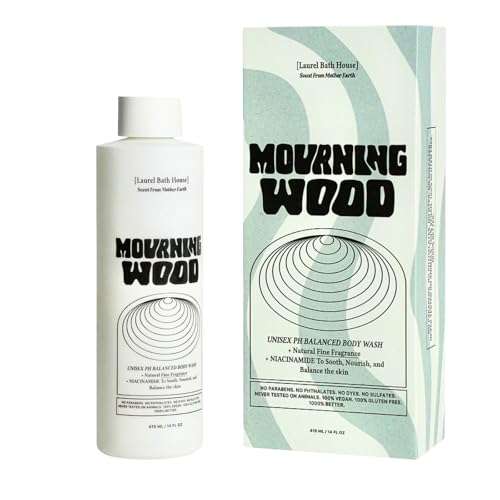Mourning Wood Body Wash | Hydrates, Cleanses, Nourishes Skin with Niacinamide | Notes of Oud Wood, Black Rose, Cedar | Free From Parabens, Sulfates & Phthalates 415ml