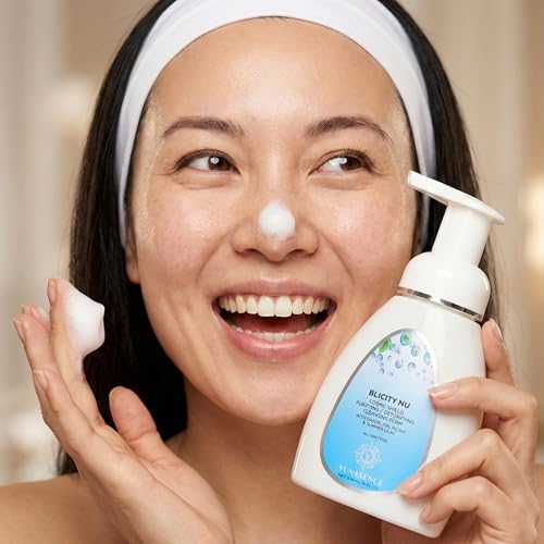 YUNASENCE BLICITY NU Cosmic Shield Purifying Detoxifying Cleansing Foam, 8oz. All skin types. Helps Defend Skin Against City Stress & Pollution.