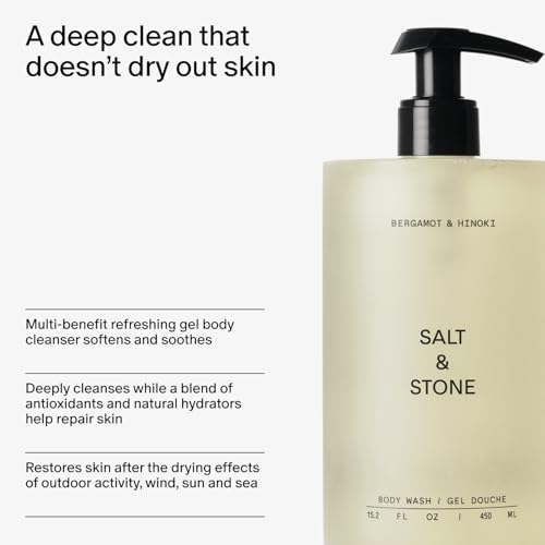 Salt & Stone Hydrating Gel Body Wash + Body Lotion | Bergamot & Hinoki