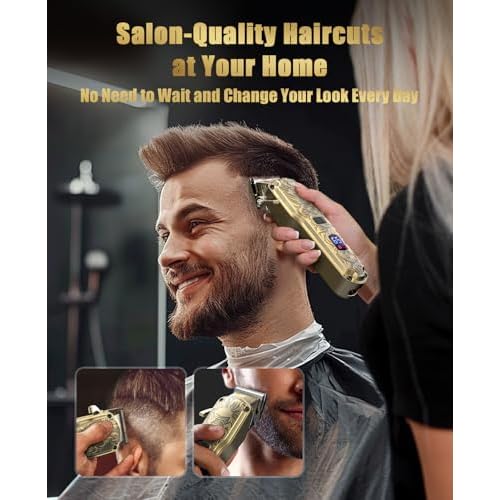 Jack & Rose Cordless Hair Clippers, Mens Hair Clippers, Wireless Clippers for Men, Barber kit Professional Clippers for Men