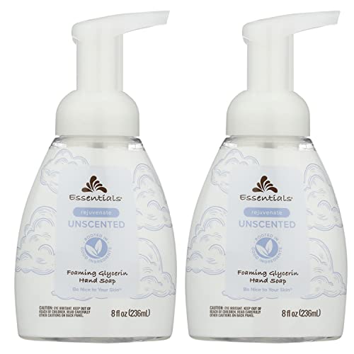 Essentials Foaming Glycerin Hand Soap, Unscented, 8-Fluid Ounce, Pack of 2