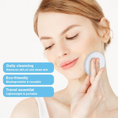 300 Count Compressed Facial Sponges Disposable Exfoliating Pads Face Cleansing Sponges Professional Cosmetic Makeup Spa Spong for Facial Cleansing, Exfoliating, Makeup Removal