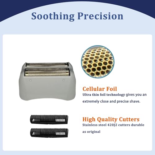 Foil Shaver Replacement Compatible with Andis Foil Shaver TS-1 TS-2 17150 17200 17235,Replaces Foil and Blades (2Pcs)