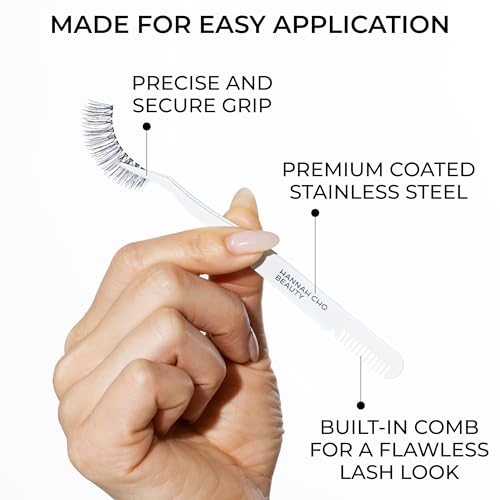 Ultimate Lash Applicator Tool with Built-in Lash Comb - Premium Coated Stainless Steel - Hannah Cho Beauty