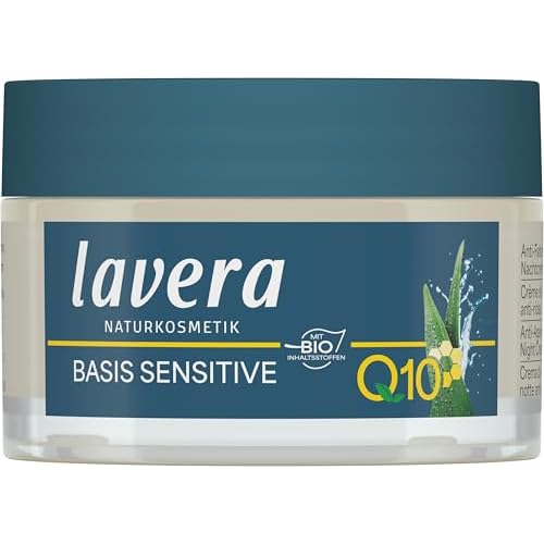 lavera Anti-Aging Night Cream with innovative natural composition of coenzyme Q10, jojoba oil & shea butter to fight wrinkles, fine lines & signs of skin aging while you sleep ? 1.7 Oz