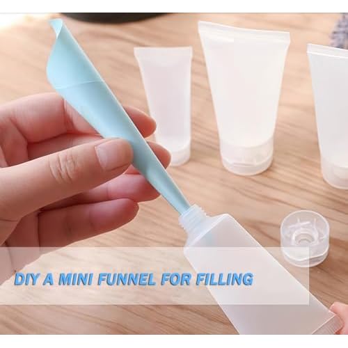 24PCS 30ml/1.7oz Empty Refillable Clear Plastic Squeeze Soft Tubes with Flip Cover Lotion Bottle Travel Sample Packing Cosmetic Makeup Container Storage Vials Jars for Facial Cleaner Toiletries