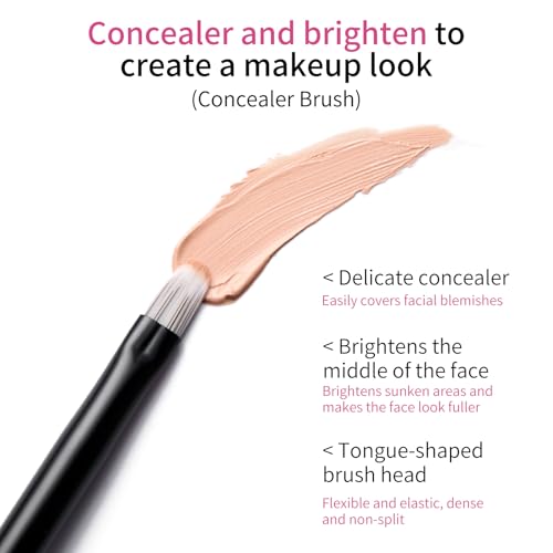 Makeup Brush Set Professional Foundation Brush for Foundation Powder Concealers Eye Shadows with 2 Makeup Sponge