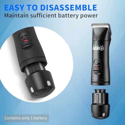 CBQ BGR Replacement Battery for Andis PowerGroom AGR+, BGR+, AGR, BGR, AGRC, AGRV, BGRC, BGRV, Super AGR Plus Cordless Pet Clippers Long-Lasting (NiMH, 2200mAh)