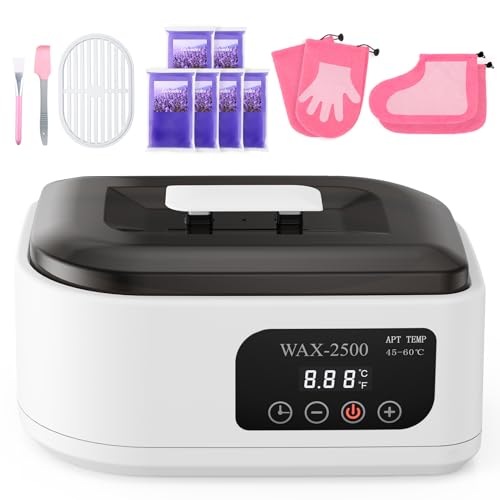 Paraffin Wax Machine for Hands and Feet?Paraffin Wax Warmer with Auto-Timer and Keep Warm Mode, Paraffin Wax Bath Moisturizing Kit for Arthritis, Skin Hydration, Relax Muscles-White