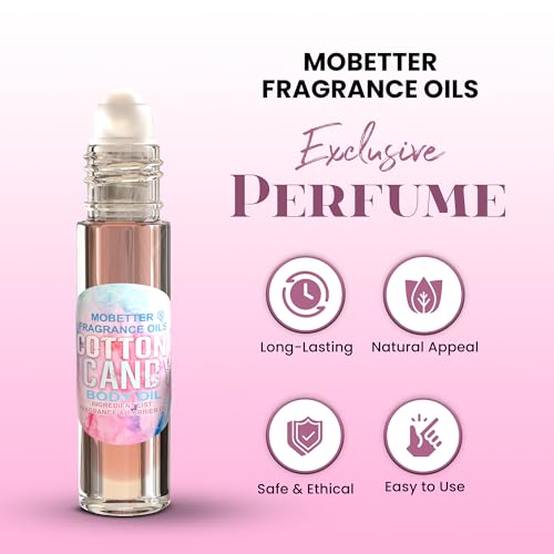 MOBETTER FRAGRANCE OILS Cotton Candy Body Oil Perfume 10ml Roll On Bottle